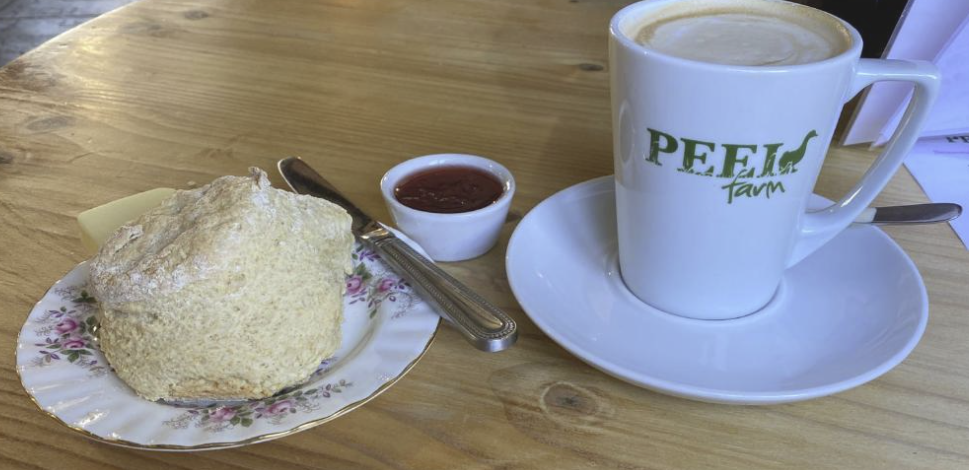 Scones with clotted cream and jam at The Willow Tea Rooms, Glasgow
